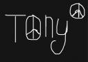 Tony and Peace Symbol